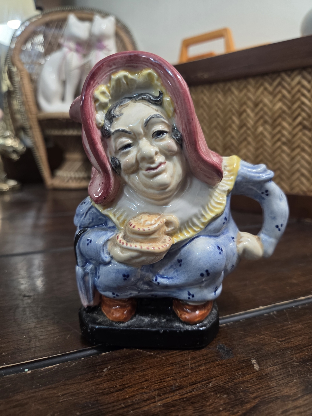 Vintage Burleigh Ware "Sairey Gamp" Toby Jug / Creamer – Dickens Character